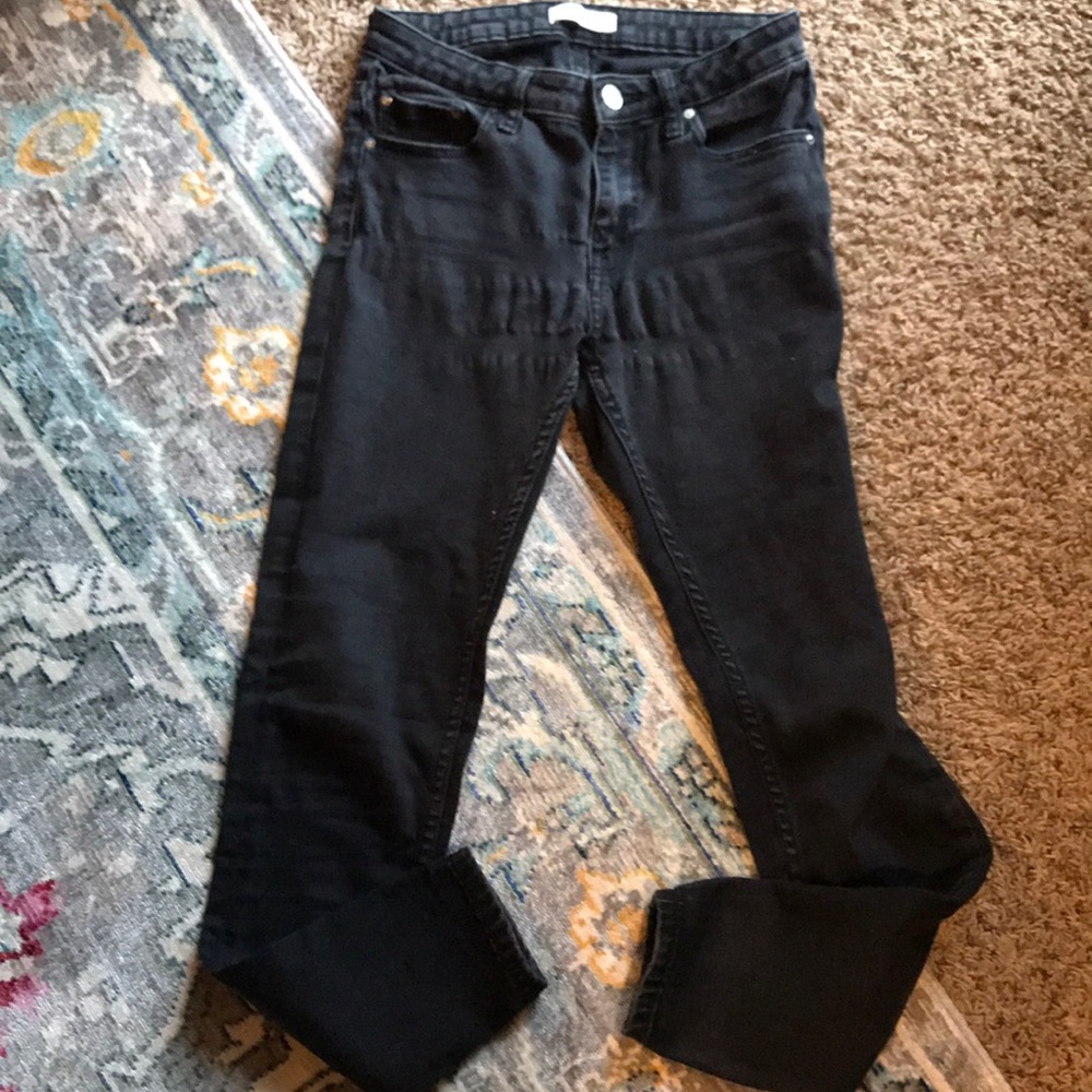 Zara black stretchy jeans size 2 well loved